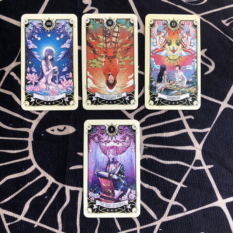 Bộ Thẻ Bài Bói Tarot Mystical Manga Size Chuẩn, Mẫu Mới + Tặng Kèm Hướng Dẫn