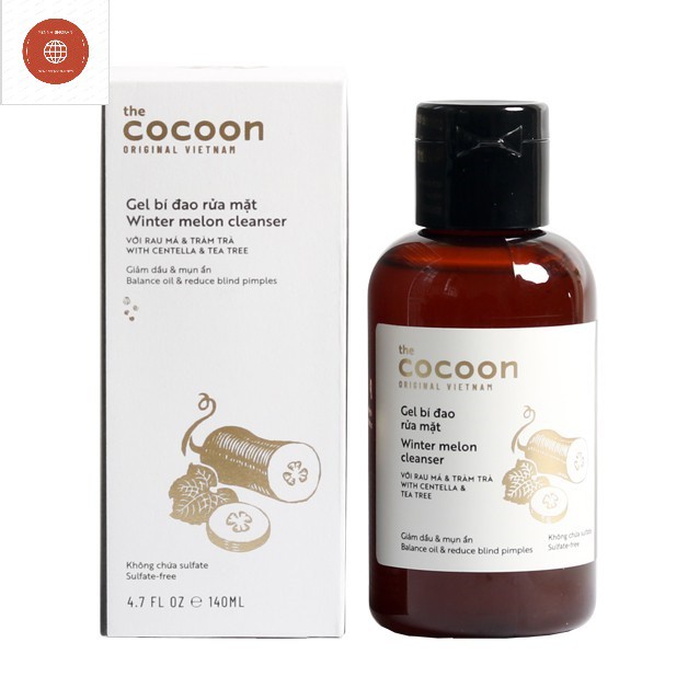 Gel rửa mặt bí đao COCOON  140ml/310ml DATE MỚI
