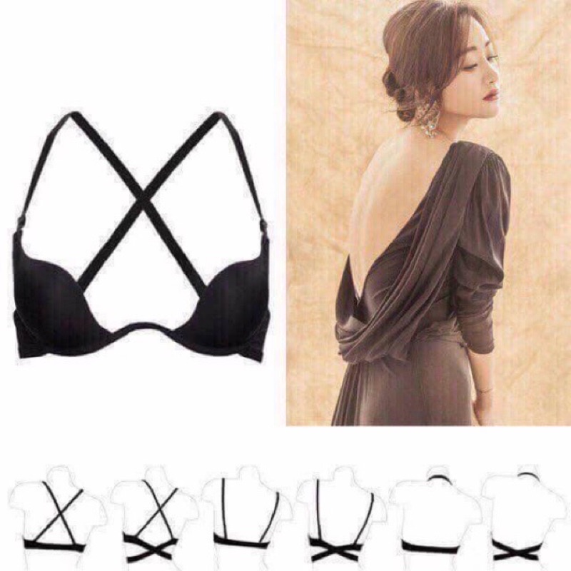 Áo Lót Nâng Ngực Multiway Mặc Được 7 Kiểu Hở Ngực tạo Khe