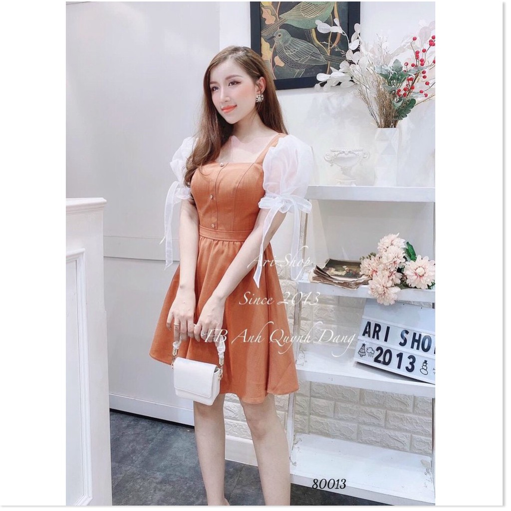 ĐẦM PHỐI VOAN,2 MÀU SINH DỘNG,HOẠ TIẾT TRƠN NHƯNG VÔ CÙNG SINH ĐỘNG THỜI TRANG KOKO MI