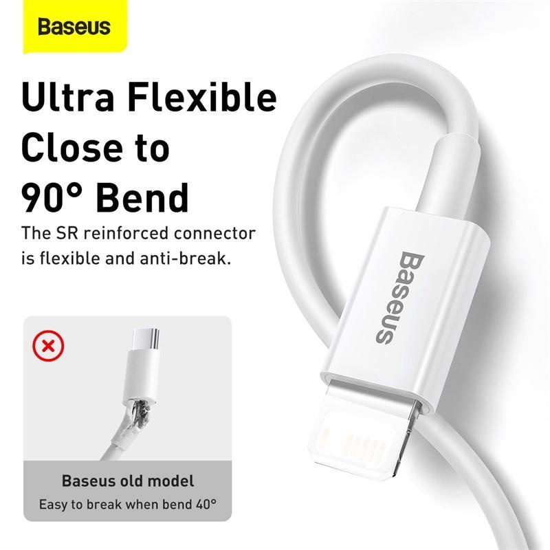 Dây sạc Baseus Superior Series đầu U sang L 2.4A | Dây cáp truyền dữ liệu | Bảo hành 12 tháng