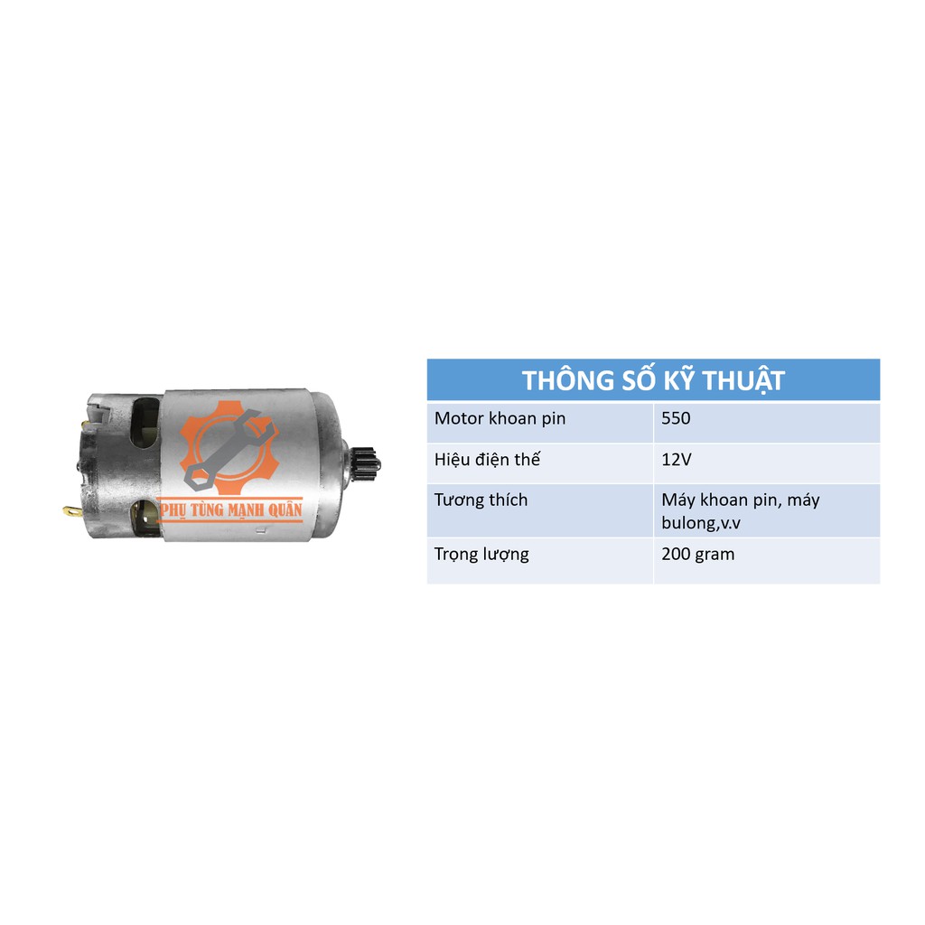 Motor/động cơ máy khoan pin 12V