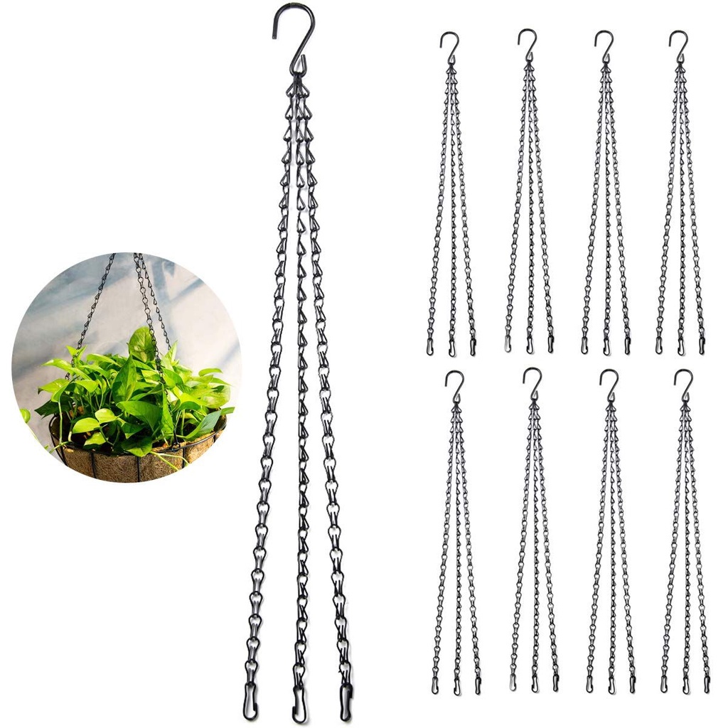 Dây xích treo chậu hoa/chậu hoa/chậu hoa dài 15.7inch 3 màu thay thế tiện dụng