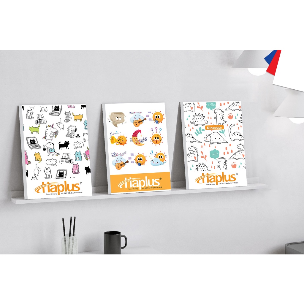 Lốc 10 Vở kẻ ngang Haplus Time, Souvenir 80 trang