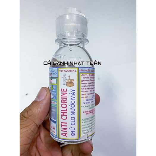 ANTI CHLORINE KHỬ CLO CỰC TỐT CHO BỂ CÁ AQUANET CHAI 120ML