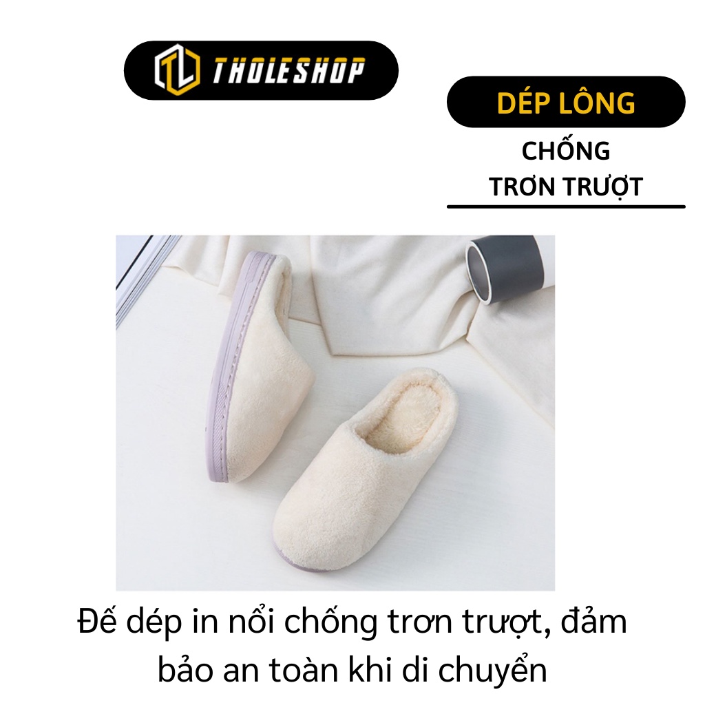 Dép Bông - Dép Nam Nữ Đi Trong Nhà, Văn Phòng Chống Trượt, Giữ Ấm Đôi Chân 8769