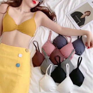 Áo bra gân nơ đệm dày 9932