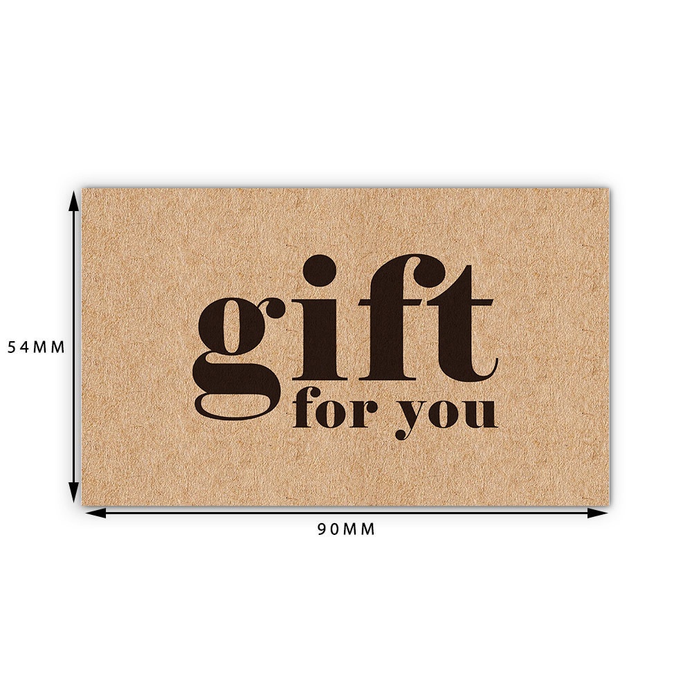 30 thiệp giấy Kraft in chữ &quot;Gift For You&quot; cho doanh nghiệp tặng khách