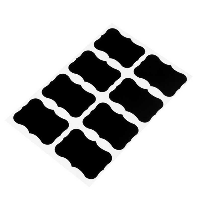 Tấm nhãn dán 8 miếng dạng bảng đen 5x3.5cm có thể xóa được dùng cho nhà bếp