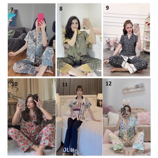 [MUA 1 TẶNG 1] Độ Bộ Pijama Lụa Mới & Satin Tay Ngắn Quần Dài (Phần 2)