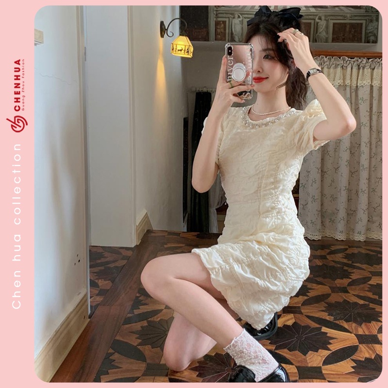 Đầm dự tiệc HuaHua, váy bánh bèo tiểu thư hàn quốc đi chơi sang chảnh VT152