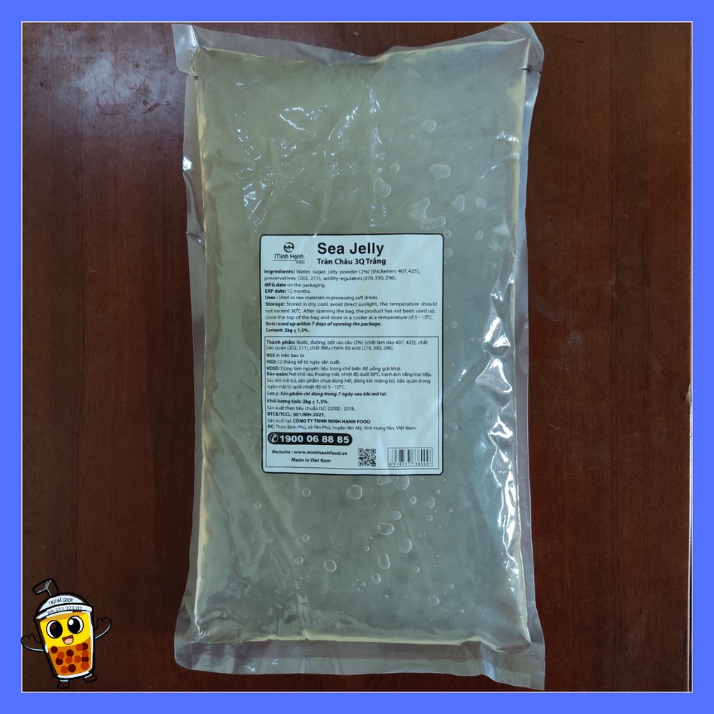 trân châu 3q đen / trắng 2kg.nguyên liệu làm trà sữa