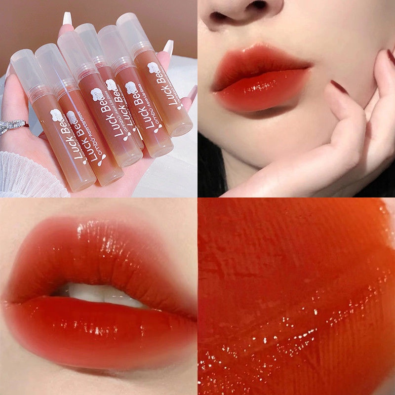 [Hàng mới về] Son bóng OMBU tráng gương thiết kế vỏ hình gấu dễ thương