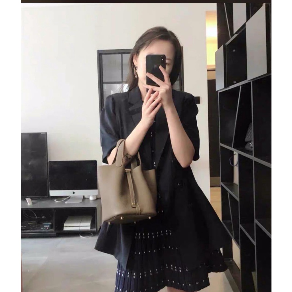Túi xách JASMIN NOIR da PU thiết kế đơn giản thời trang sang trọng cho nữ