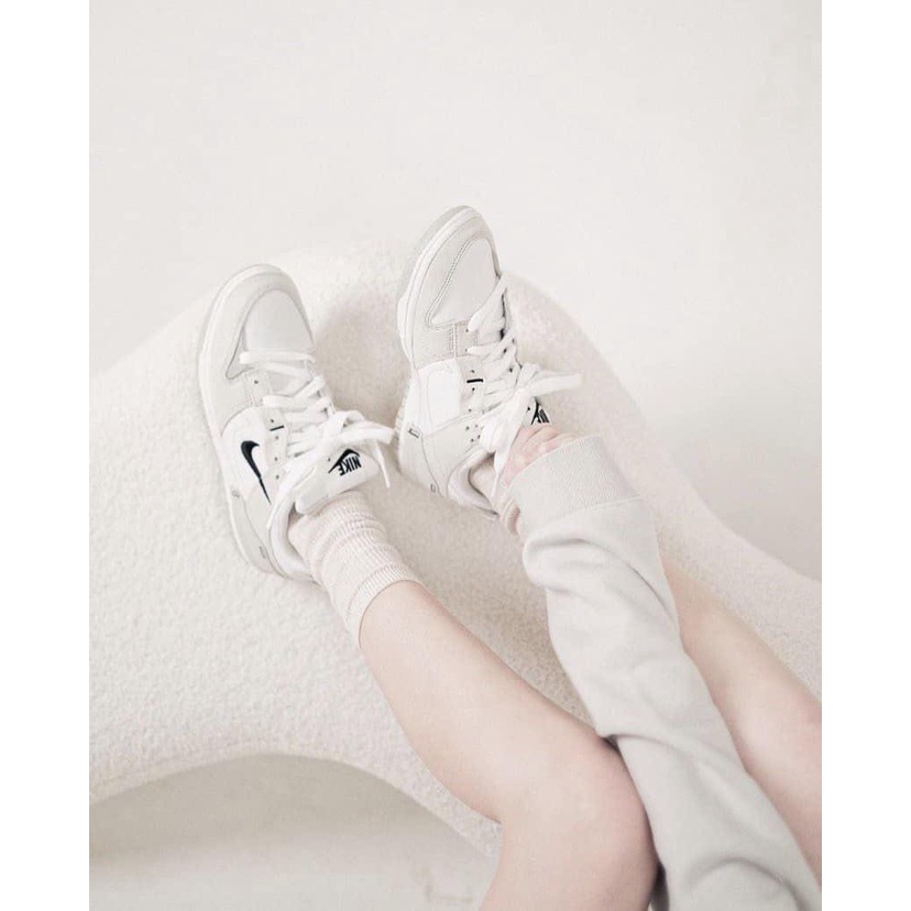 Giày Air Jordan cổ thấp Dunk Low Disrupt 2 Pale Ivory trắng đen