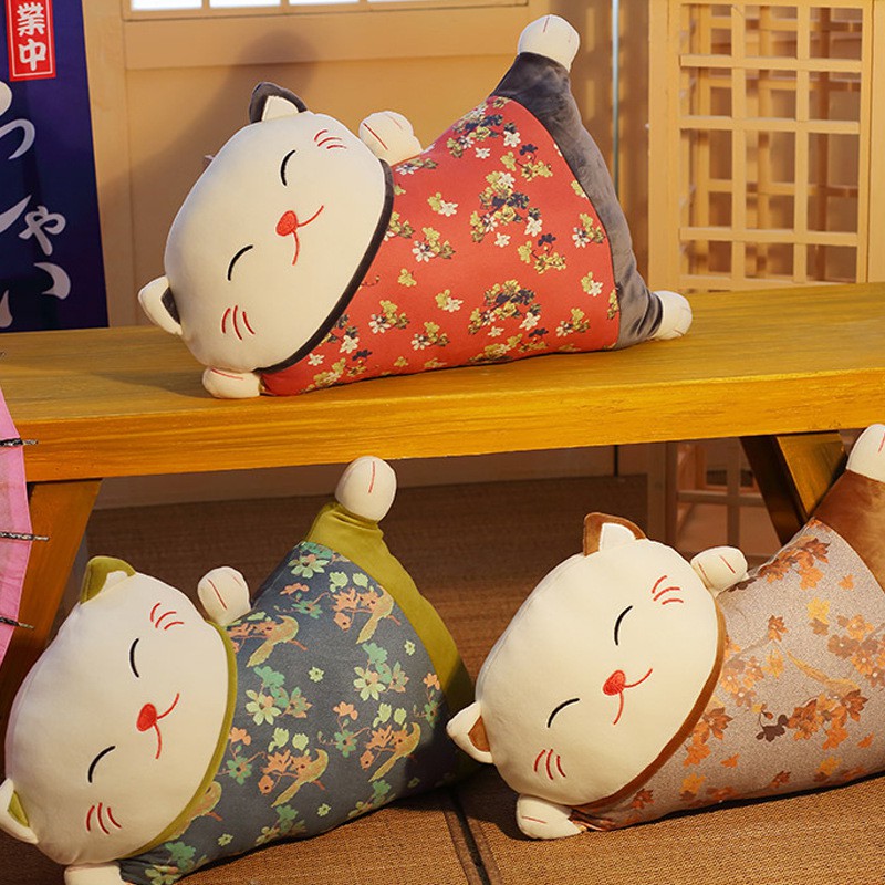 Thú Nhồi Bông Hình Mèo May Mắn Nhật Bản Sáng Tạo Có Thể Tháo Gỡ Và Giặt Sạch