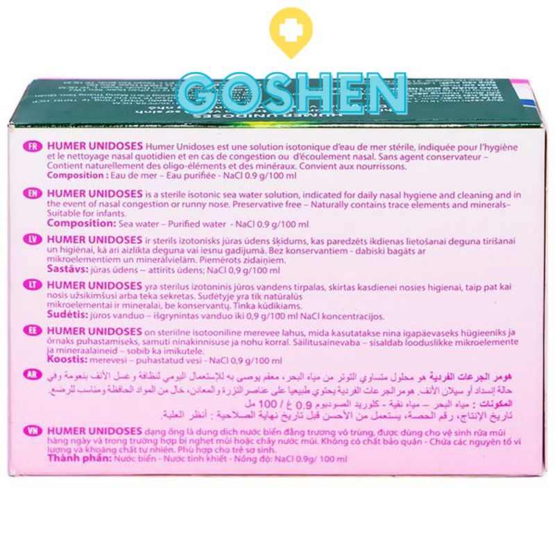 1 Tuyb Nước biển vệ sinh xoang mũi cho trẻ sơ sinh Humer hồng