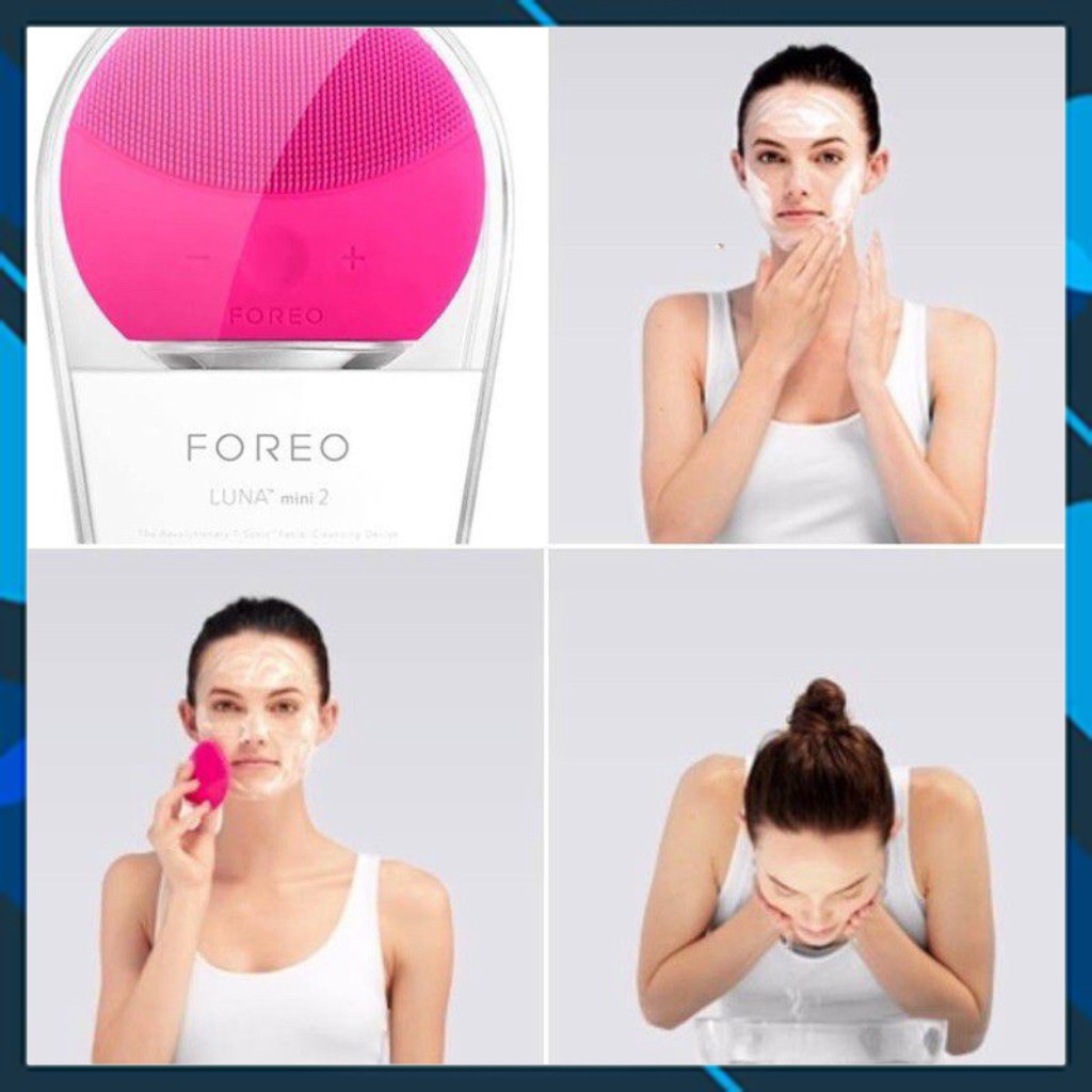 Máy rửa mặt FOREVER  sóng âm + MASSAGE đa năng 2in1 làm sạch sâu dưới da