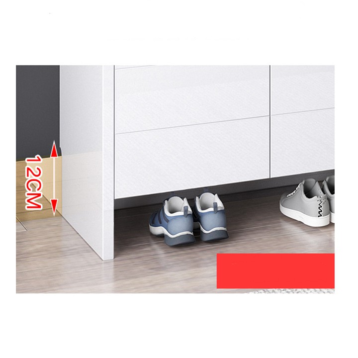 Tủ giày gỗ ép cao cấp , màu trắng, có 3 ngăn kéo tiện lợi ( TUR024)