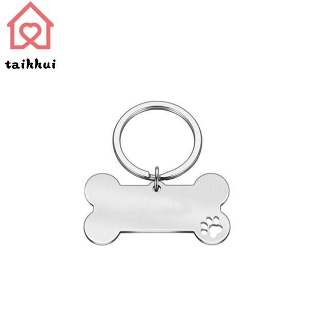 Cá nhân hóa Cổ áo Thẻ ID Vật nuôi Khắc Tên ID Vật nuôi Mèo Con chó Cún con Tag Mặt dây Chìa khóa Vòng khóa Xương Thẻ Phụ kiện Vật nuôi Cửa hàng phụ kiện
