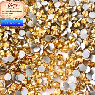 Đá YHB khay mix size màu gold ánh kim