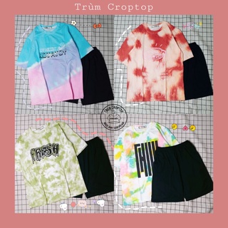 Set bộ tay lỡ loang in nam nữ , set bộ mặc nhà form unisex phong cách ulzzang