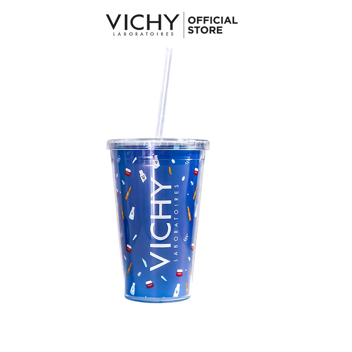 [HB GIFT][Hàng tặng không bán] Ly tumbler họa tiết xinh xắn Vichy