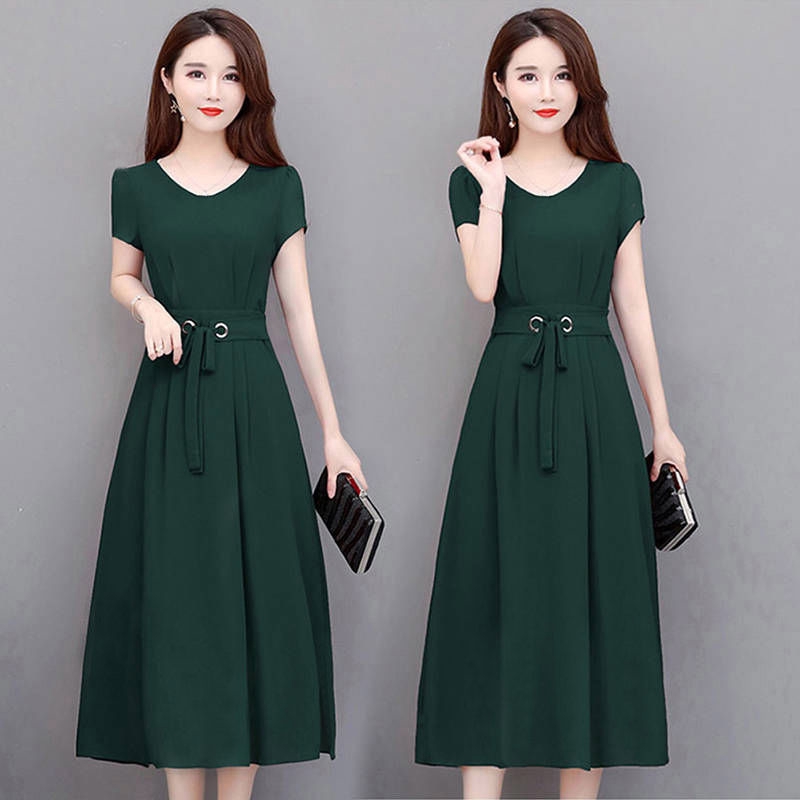 Đầm Dài Qua Gối Thiết Kế Thanh Lịch Cho Nữ Trung Niên | BigBuy360 - bigbuy360.vn
