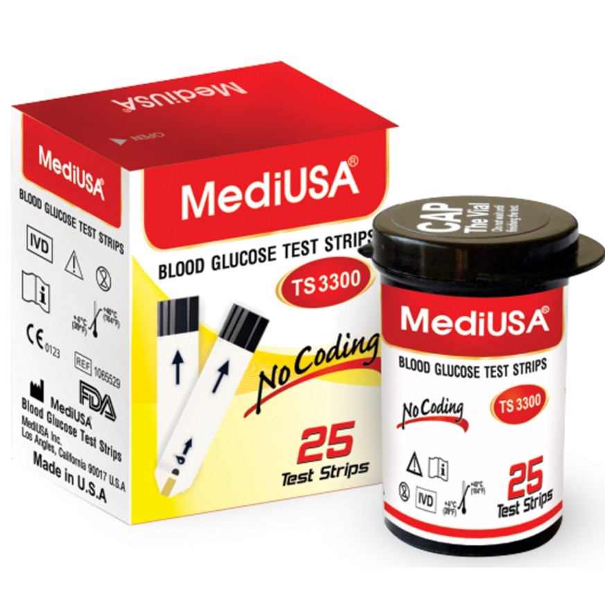 QUE THỬ ĐƯỜNG HUYẾT MEDIUSA TS3300
