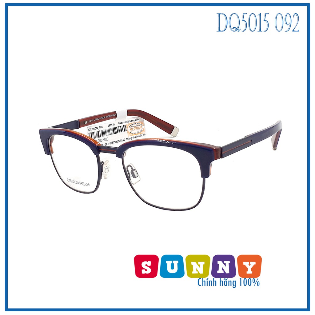 Gọng kính DSquared2 DQ5015 - bảo hành vĩnh viễn, sp chính hãng 100%, thiết kế dễ đeo bảo vệ mắt
