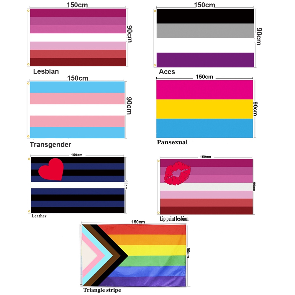 Cờ cầu vồng cộng đồng LGBT treo trang trí tiệc/ nội thất/ ngoài trời