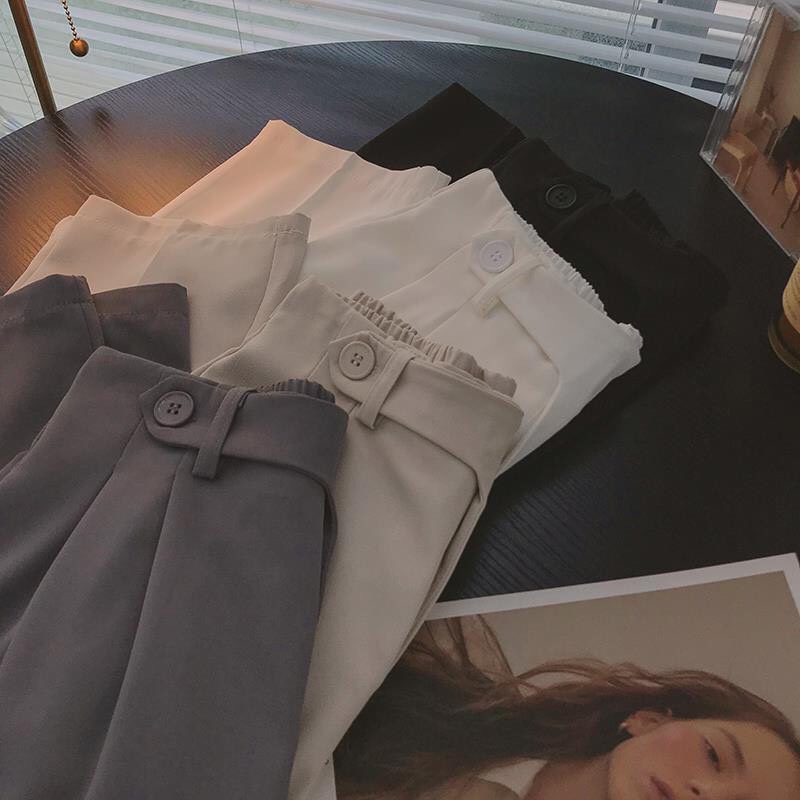 Quần công sở nữ chất tuyết mưa loại 1, Quần baggy cạp lệch siêu xinh full màu đen, trắng ,kem, ghi mã 1111