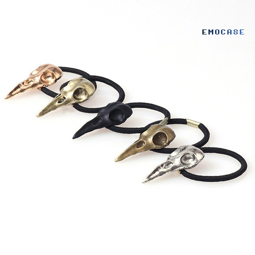 Dây Buộc Tóc Đuôi Ngựa Co Giãn Hình Đầu Lâu Phong Cách Punk Halloween Cho Nữ