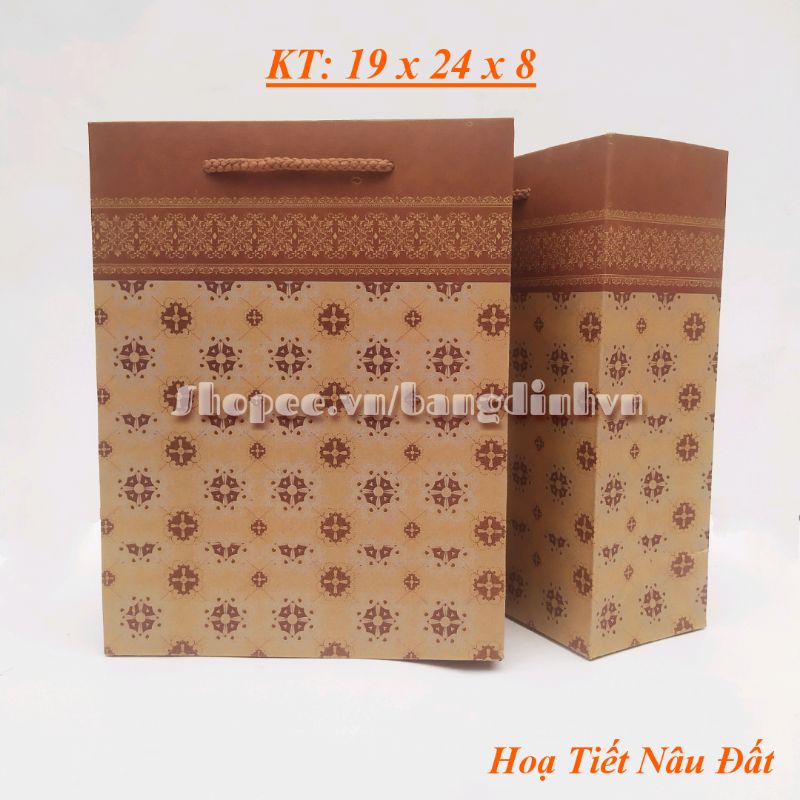 Túi giấy đựng quà - 50c túi 18 x 25 x 8 - Túi giấy làm quà - túi giấy kraft | BigBuy360 - bigbuy360.vn