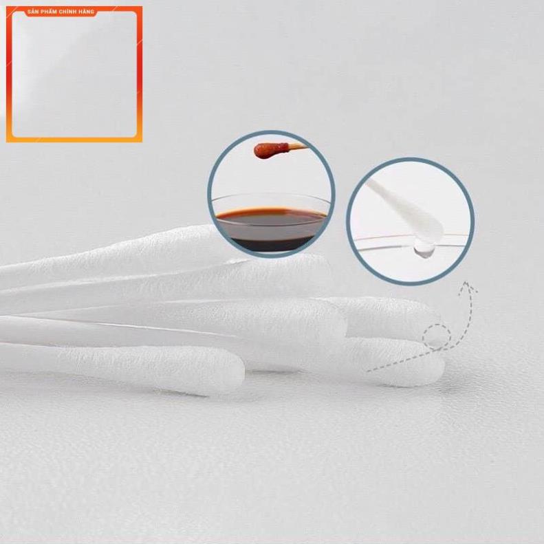 Tăm bông Vcool cho bé hộp 200 que cao cấp, hộp trắng nội địa và hộp xanh xuất Nhật.