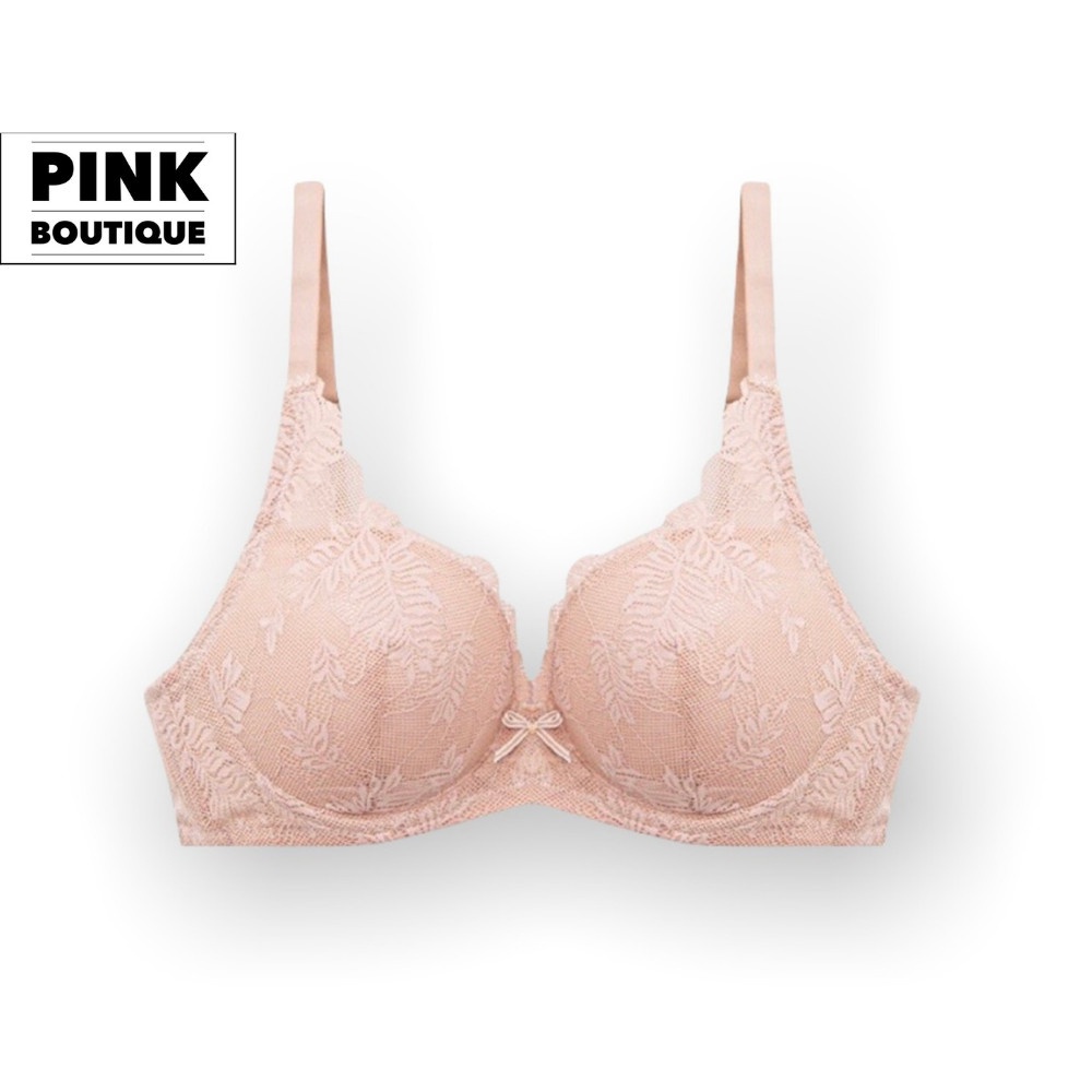 Áo Ngực Nữ Nâng Ngực Đệm Mỏng Có Gọng Phối Ren Đính Nơ PINKBOUTIQUE AN7328