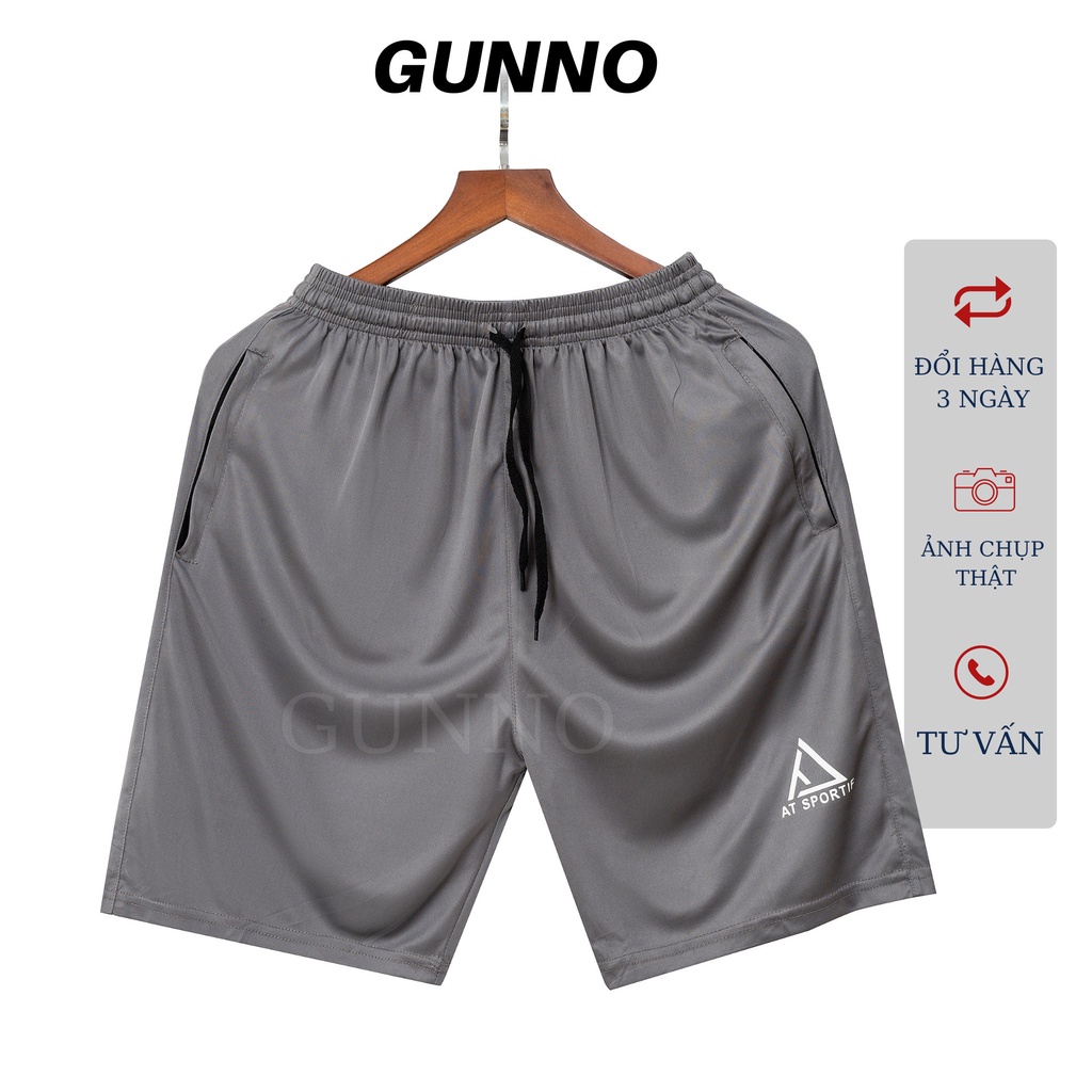 Bộ Thể Thao Nam phối ngang GUNNO vải thun lạnh thoáng mát co giãn năng động thời trang