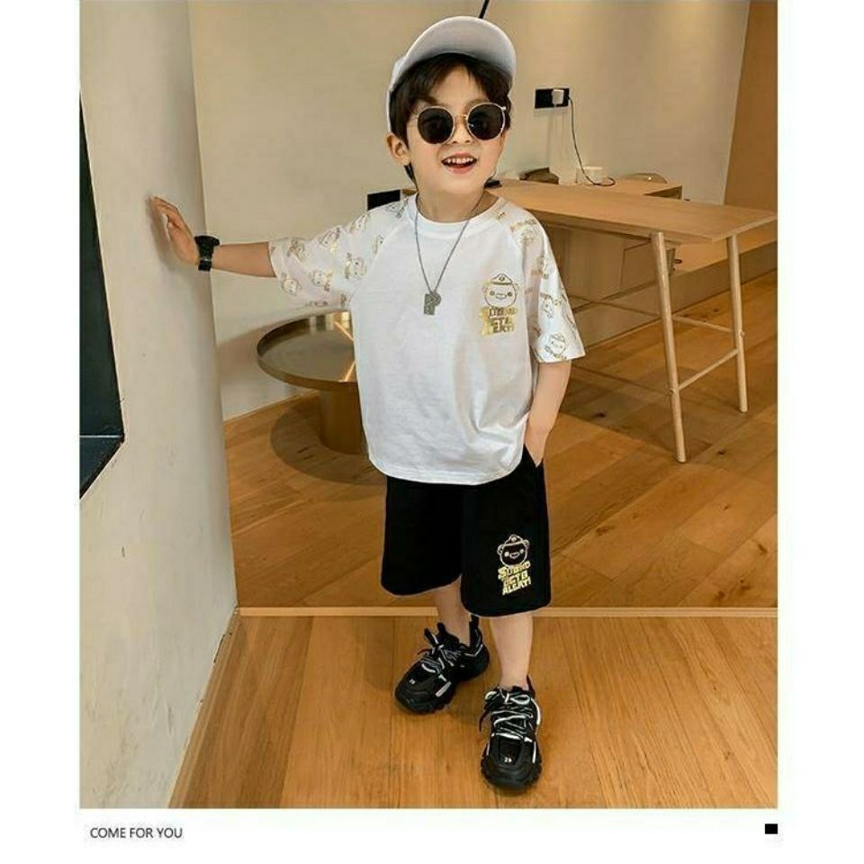 Bộ Áo Thun + Quần Short Thời Trang Mùa Hè 2022 Dành Cho Bé Trai