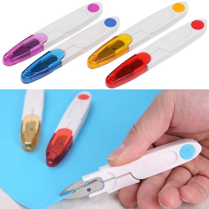 Kéo bấm chỉ có nắp đậy an toàn (màu ngẫu nhiên)