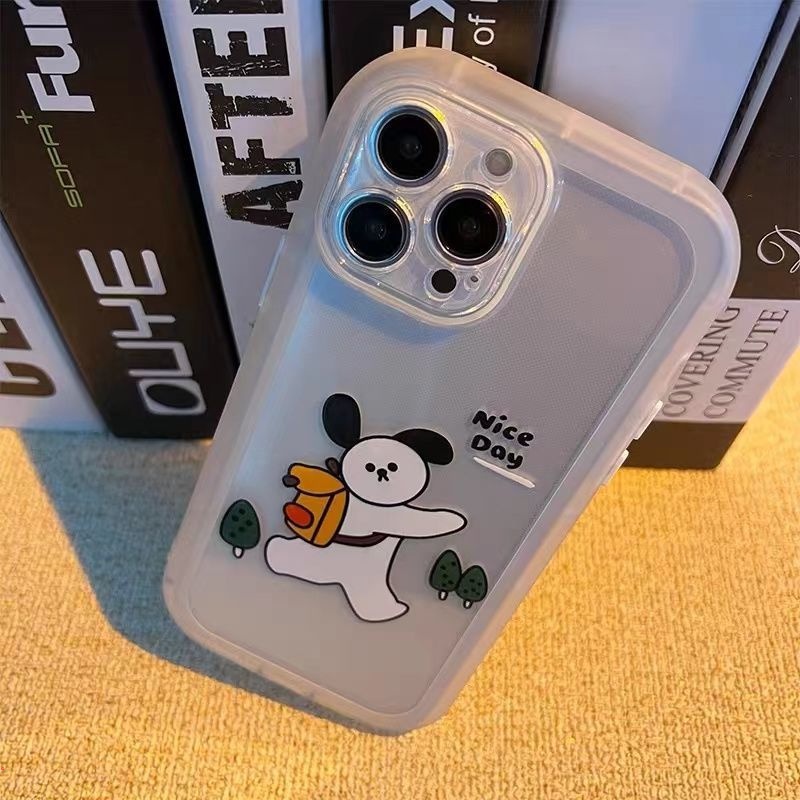 Ốp Điện Thoại Trong Suốt In Hình Chú Chó Hoạt Hình Đáng Yêu Cho IPhone 13 11 12 Pro Max XS 7 8 Plus X XR