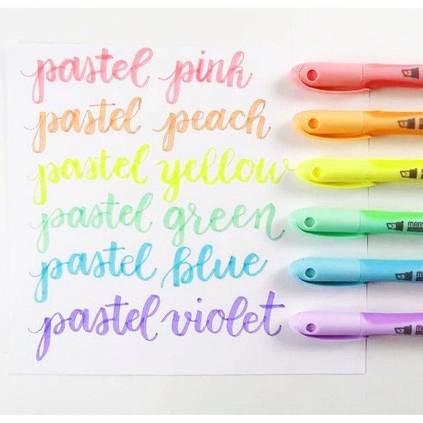 Bút đánh dấu Highlight Marvy Tone Màu Pastel