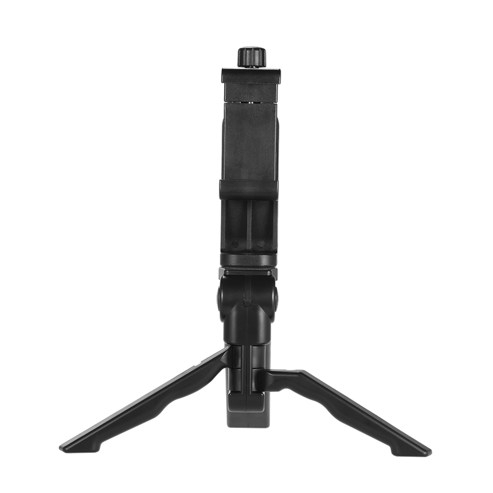 PULUZ Mini Tabletop Tripod Stand Handheld Grip Stabilizer with Universal Smartphone Clip Holder Bracket for Digital Camera for Gopro 9 8 7 6 Xiaomi Huawei Oppo Vivoi Phone 12 11Pro