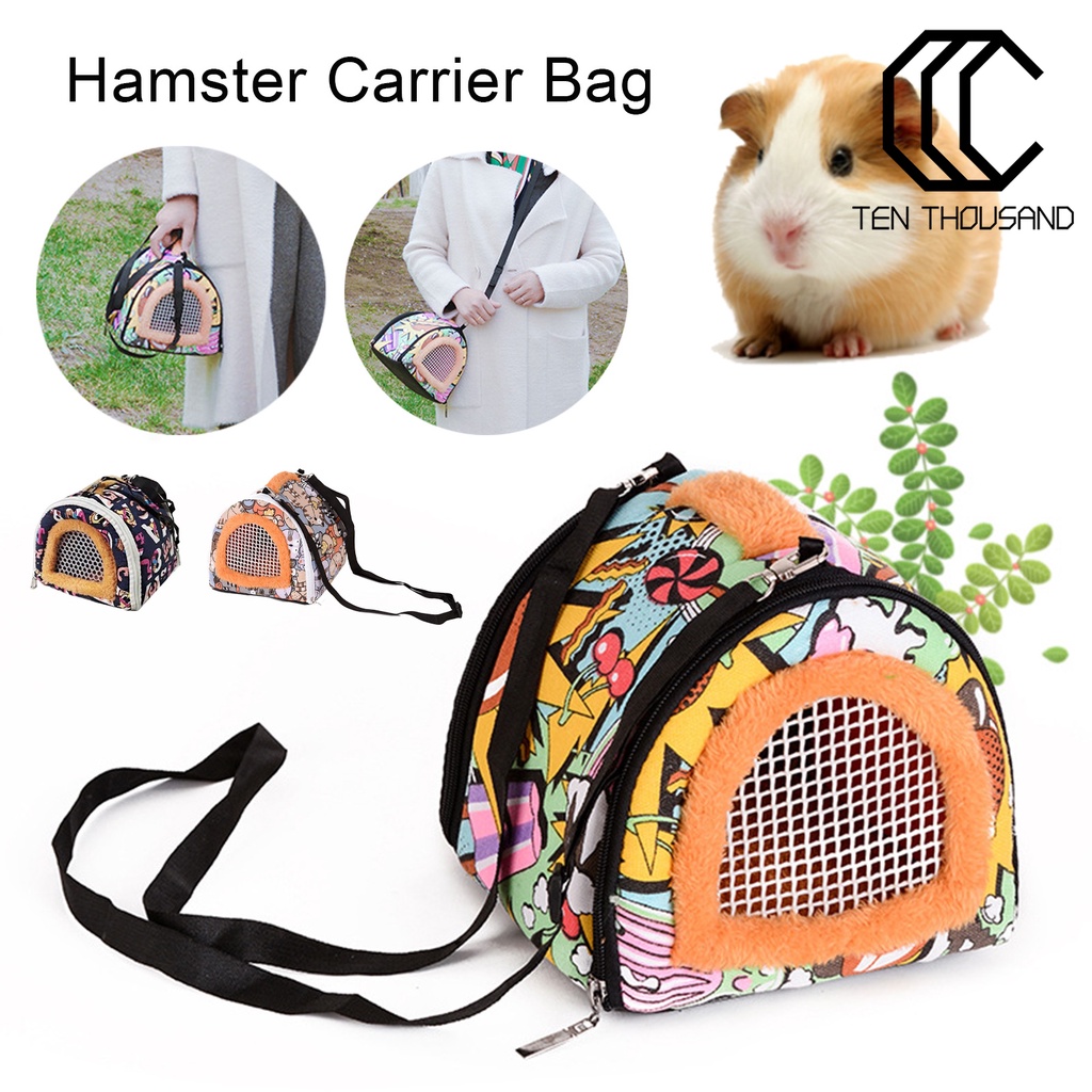 ♋Túi Đựng Chuột Hamster Thoáng Khí Có Dây Đeo Tháo Rời Được