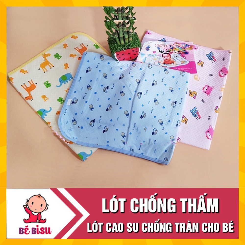 Chiếu lót chống thấm cao su Hiền trang 3 lớp (58x65cm)- Nhiều mẫu