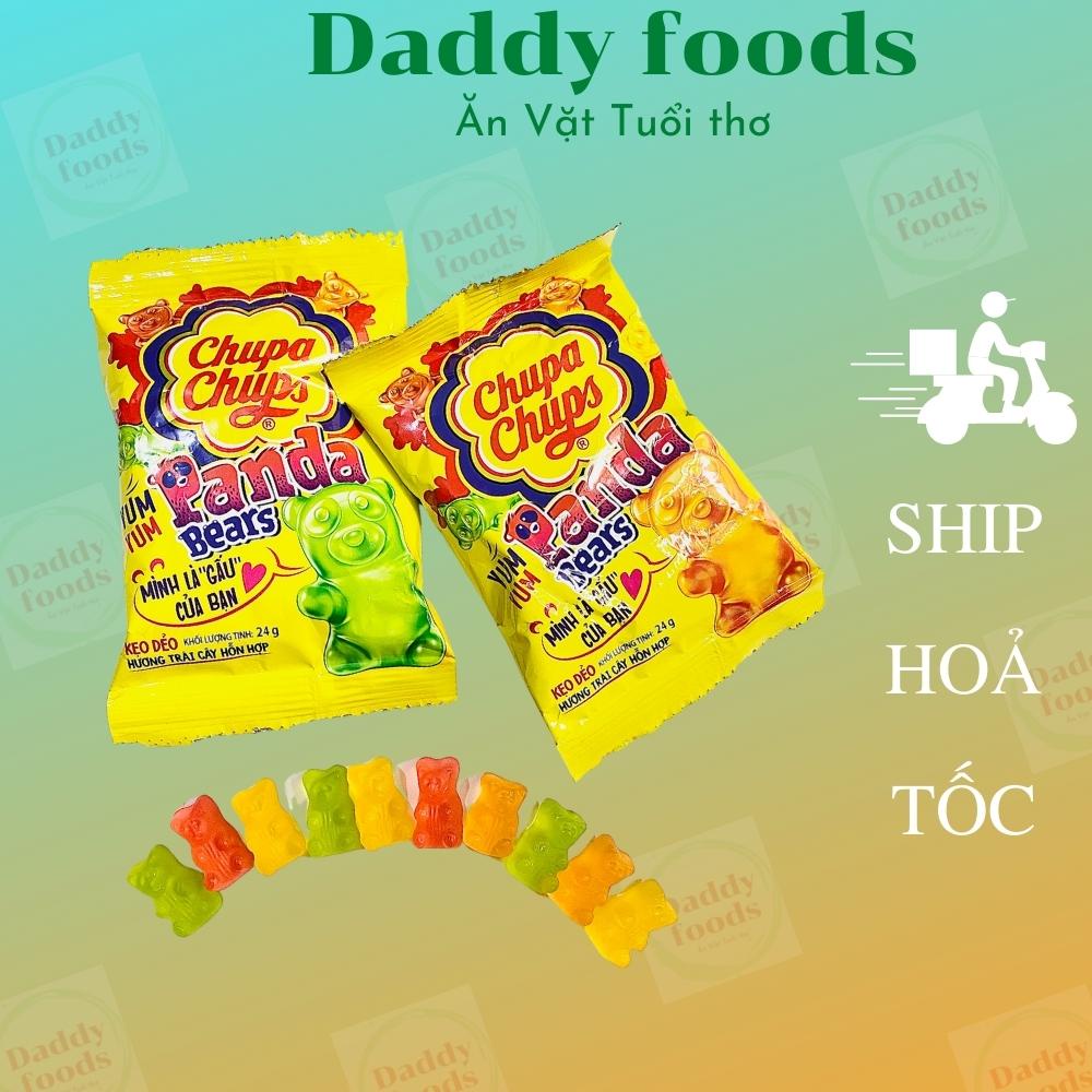 1 gói kẹo dẻo trái cây chupa chups panda bear loại 24g