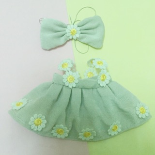 Outfit cho doll váy hoa cúc