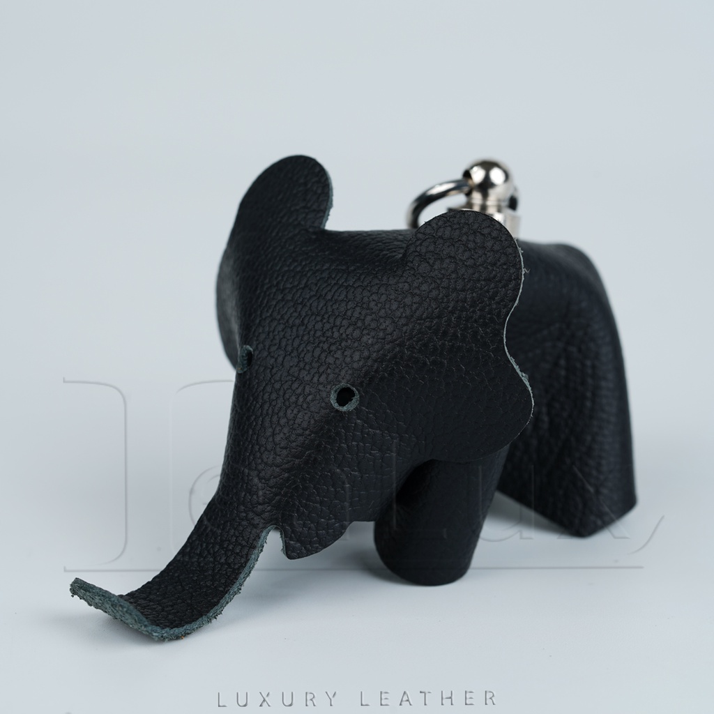 Móc Khóa Trang Trí Da Thật Hình Con Voi LEALUX ELEPHANT