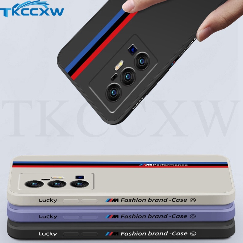 Ốp Điện Thoại Silicone Mềm Hình Vuông Bảo Vệ Camera Cho Vivo X70 X60 Pro+ X30 X50 Pro