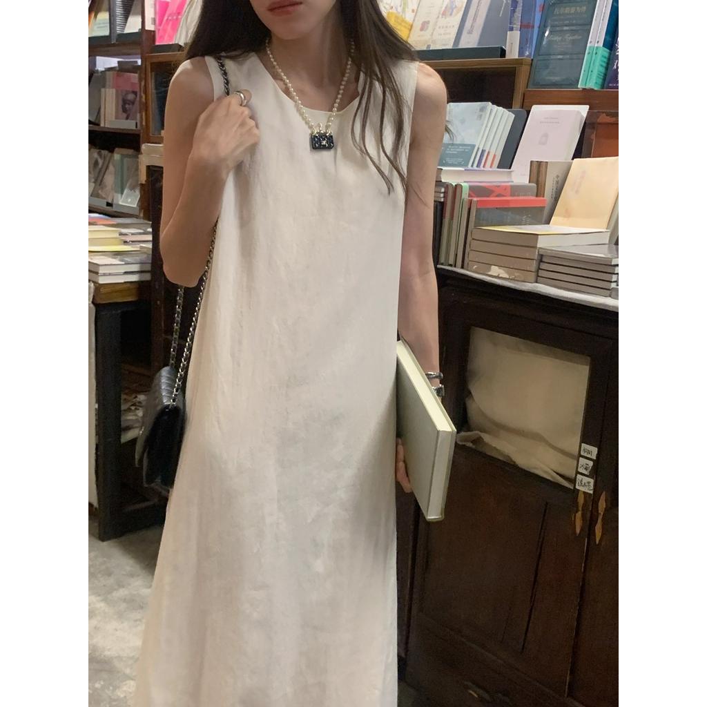 Đầm Sát Nách Dáng Dài Rộng Phối Dây Chéo Lưng Quyến Rũ 64099