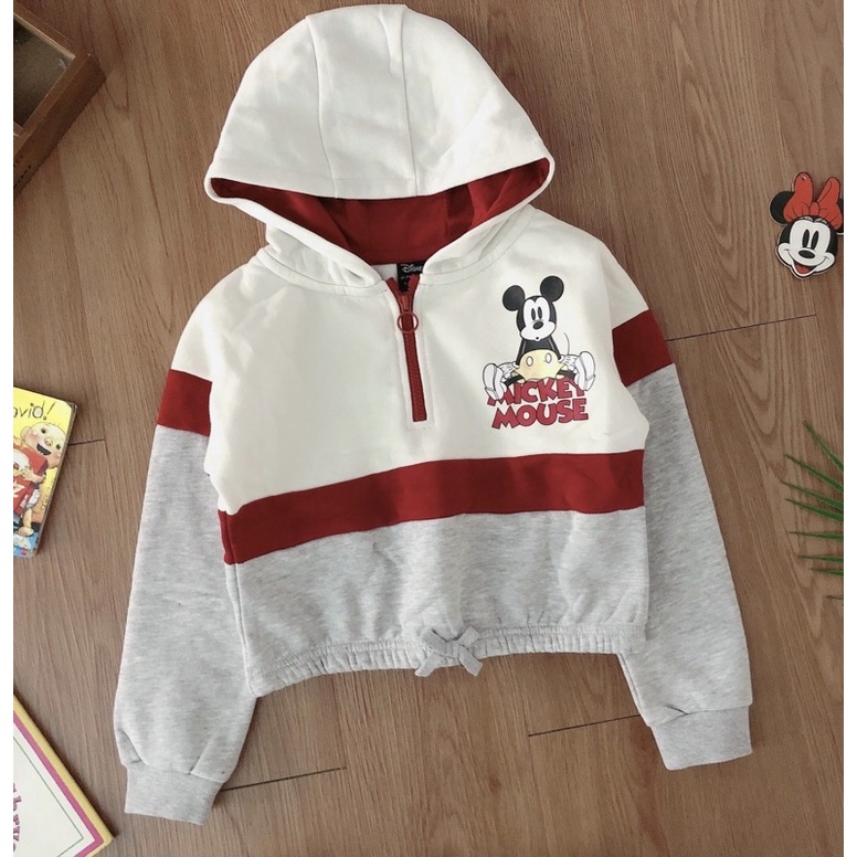 SP000125 ÁO NỈ HODDIE DÁNG NGẮN SIZE ĐẠI CHO BÉ GÁI 6571